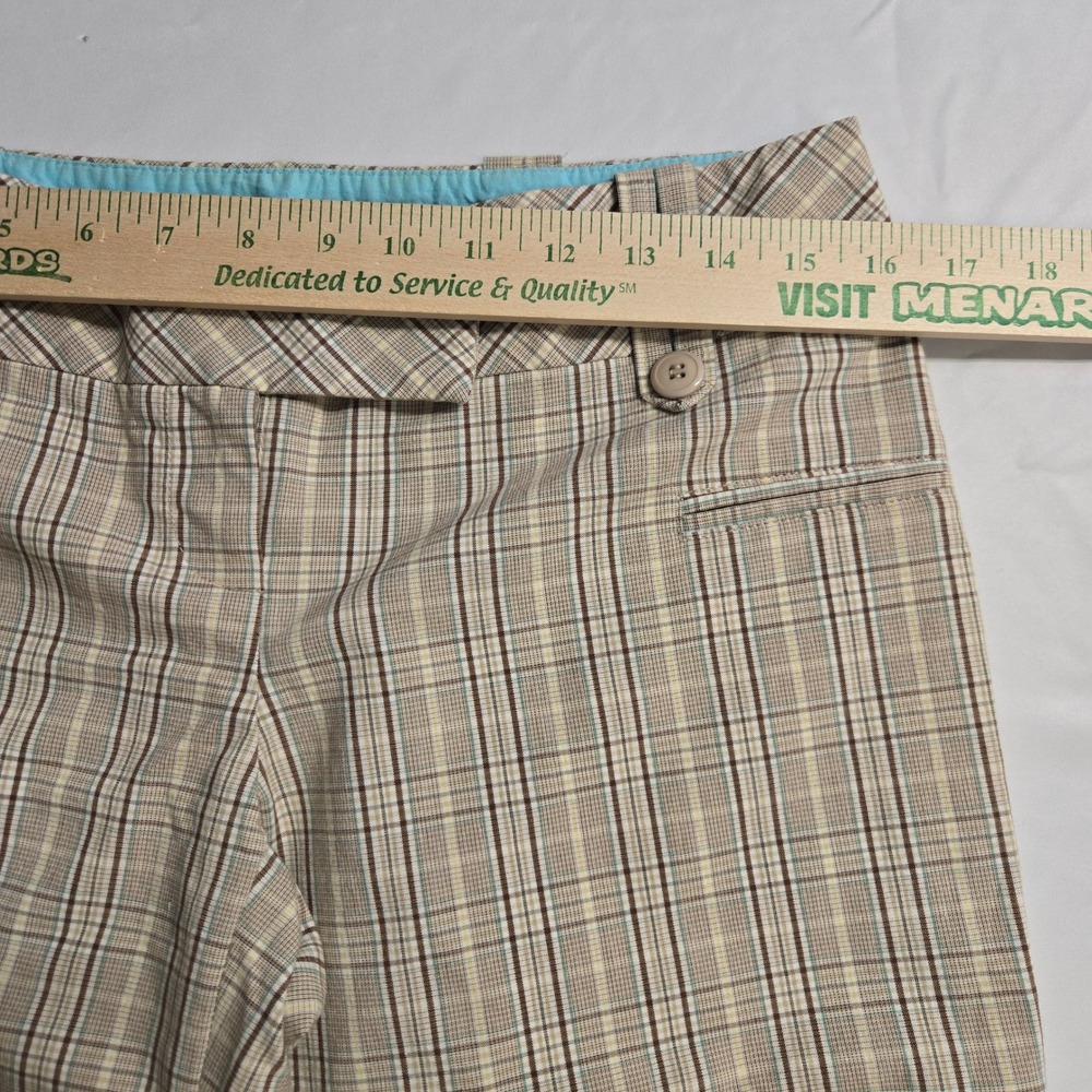 Joe Benbasset Tan Plaid Capri Pants Size 9 Cropped Trousers 2754320 - Picture 6 of 7